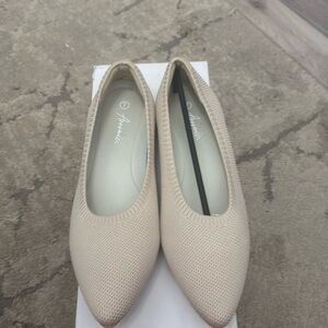 Arromic Flats Shoes Women Washable  Knit Ballet Dressy Shoe Nude new size 7
